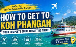 How to get to Koh Phangan by ferry or speedboat via Koh Samui and Surat Thani